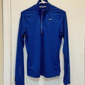 Nike Dri-FIT Element Stripe 1/2 Zip Running Pullover (Size: M)
